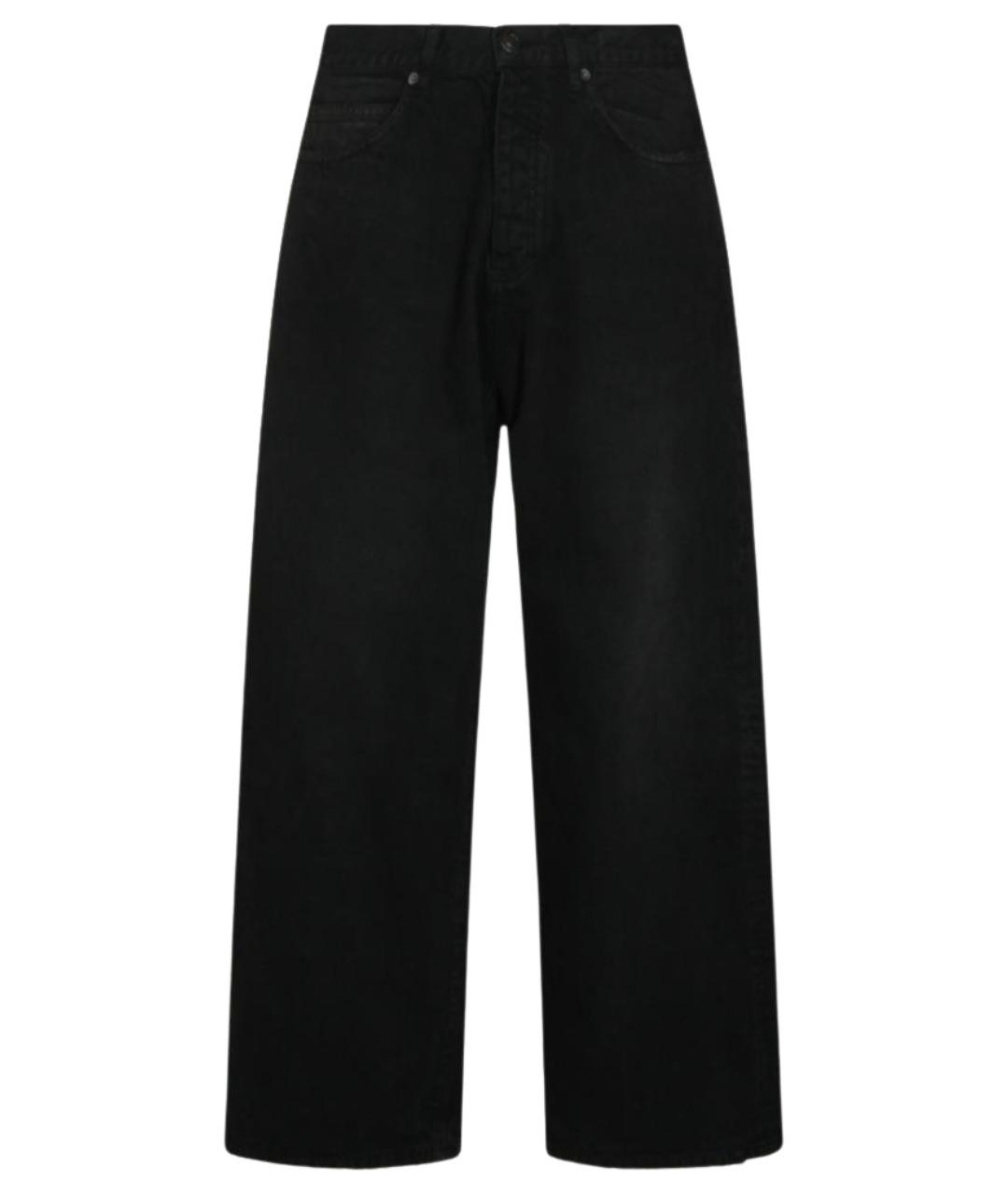BALENCIAGA Черные хлопковые прямые джинсы, фото 1