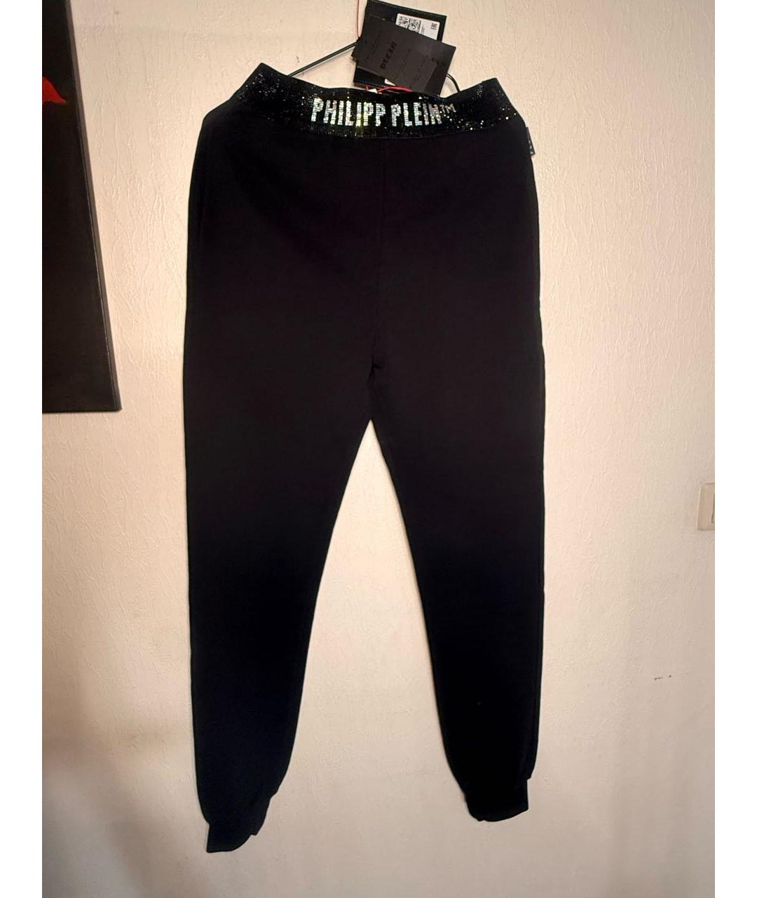 PHILIPP PLEIN Черные хлопковые спортивные брюки и шорты, фото 3