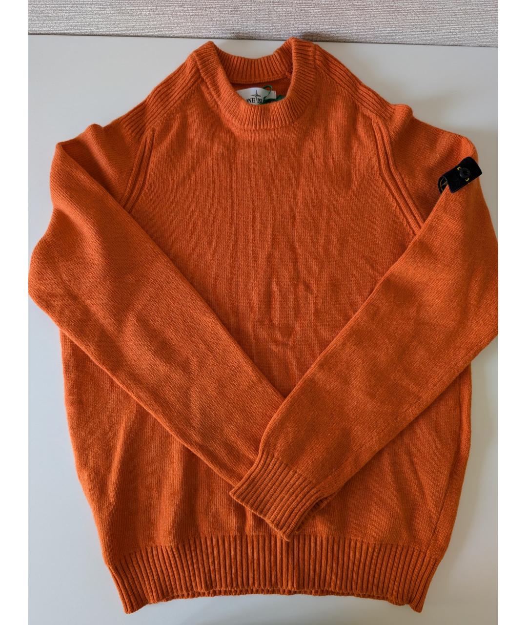 STONE ISLAND Оранжевый шерстяной джемпер / свитер, фото 2