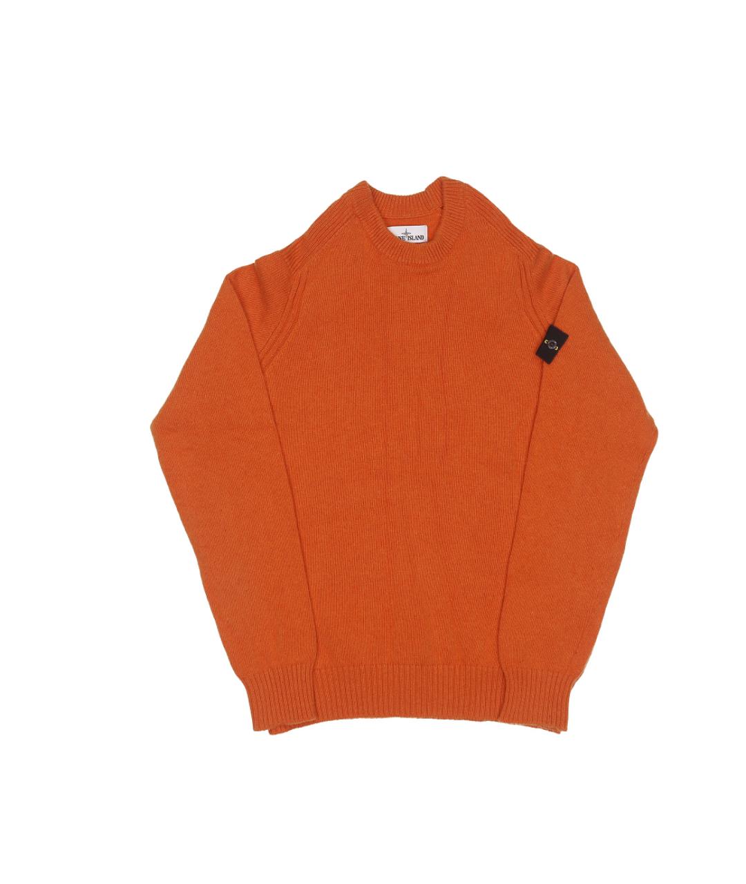 STONE ISLAND Оранжевый шерстяной джемпер / свитер, фото 6