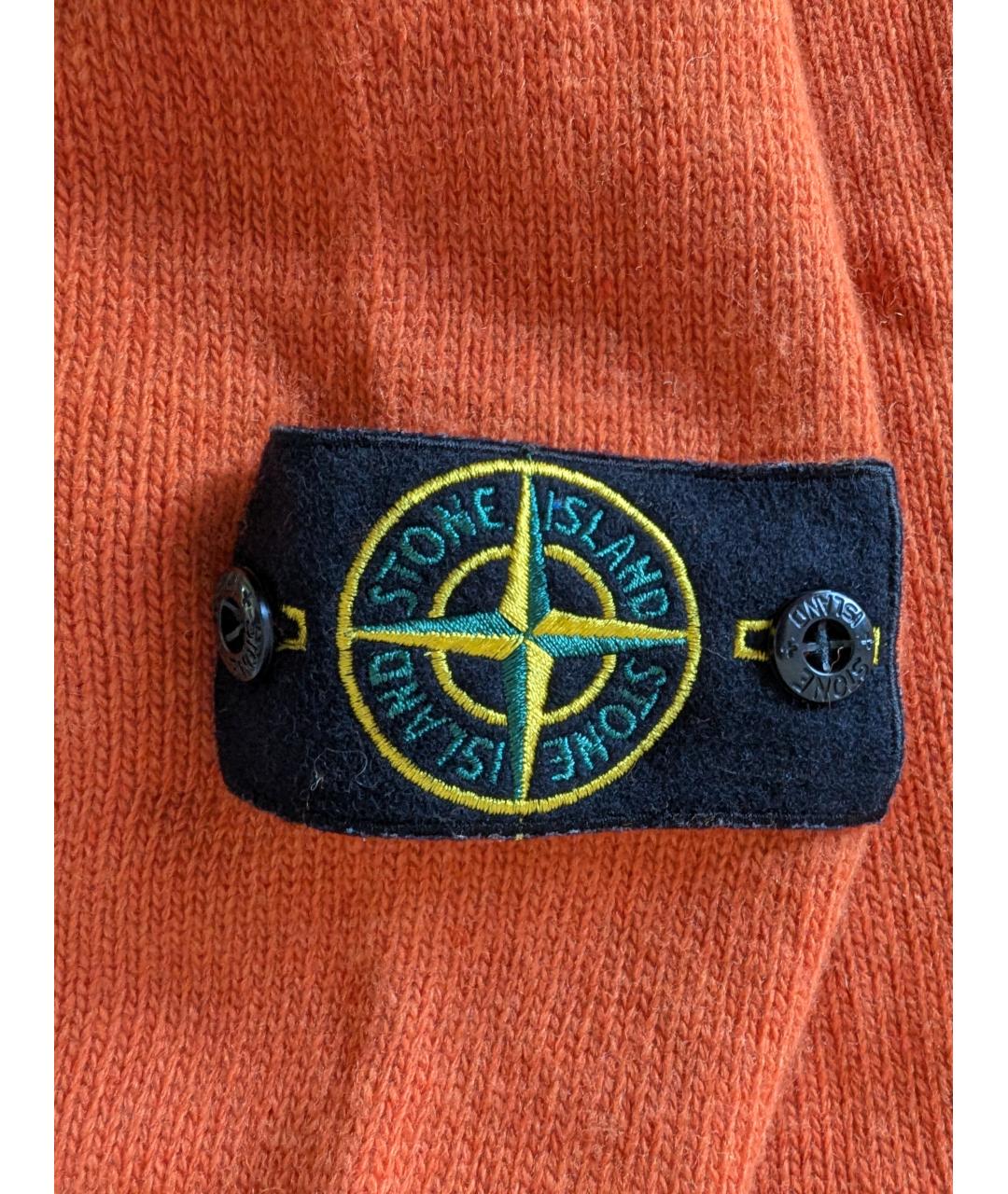 STONE ISLAND Оранжевый шерстяной джемпер / свитер, фото 4