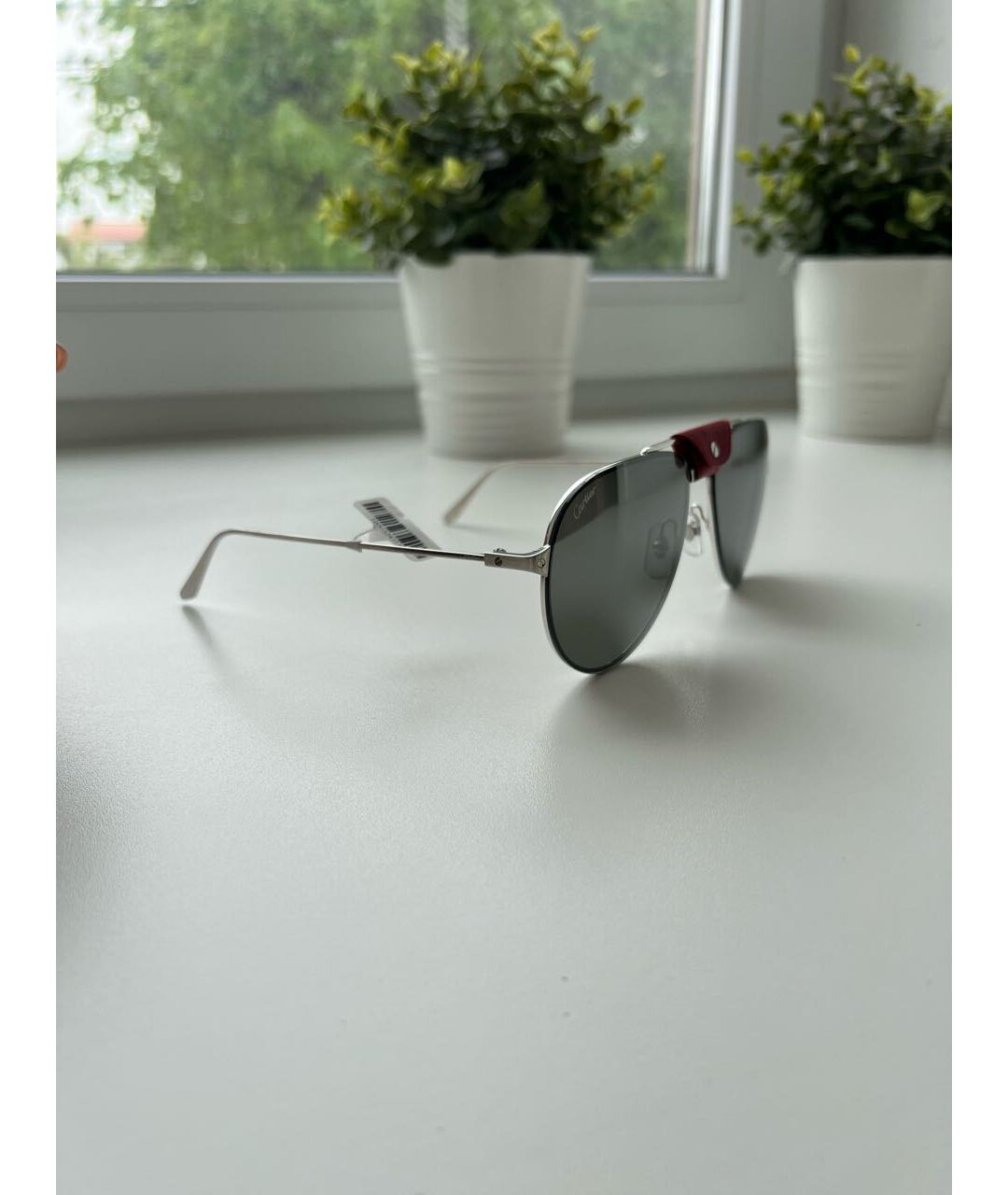 CARTIER Серебряные металлические солнцезащитные очки, фото 2