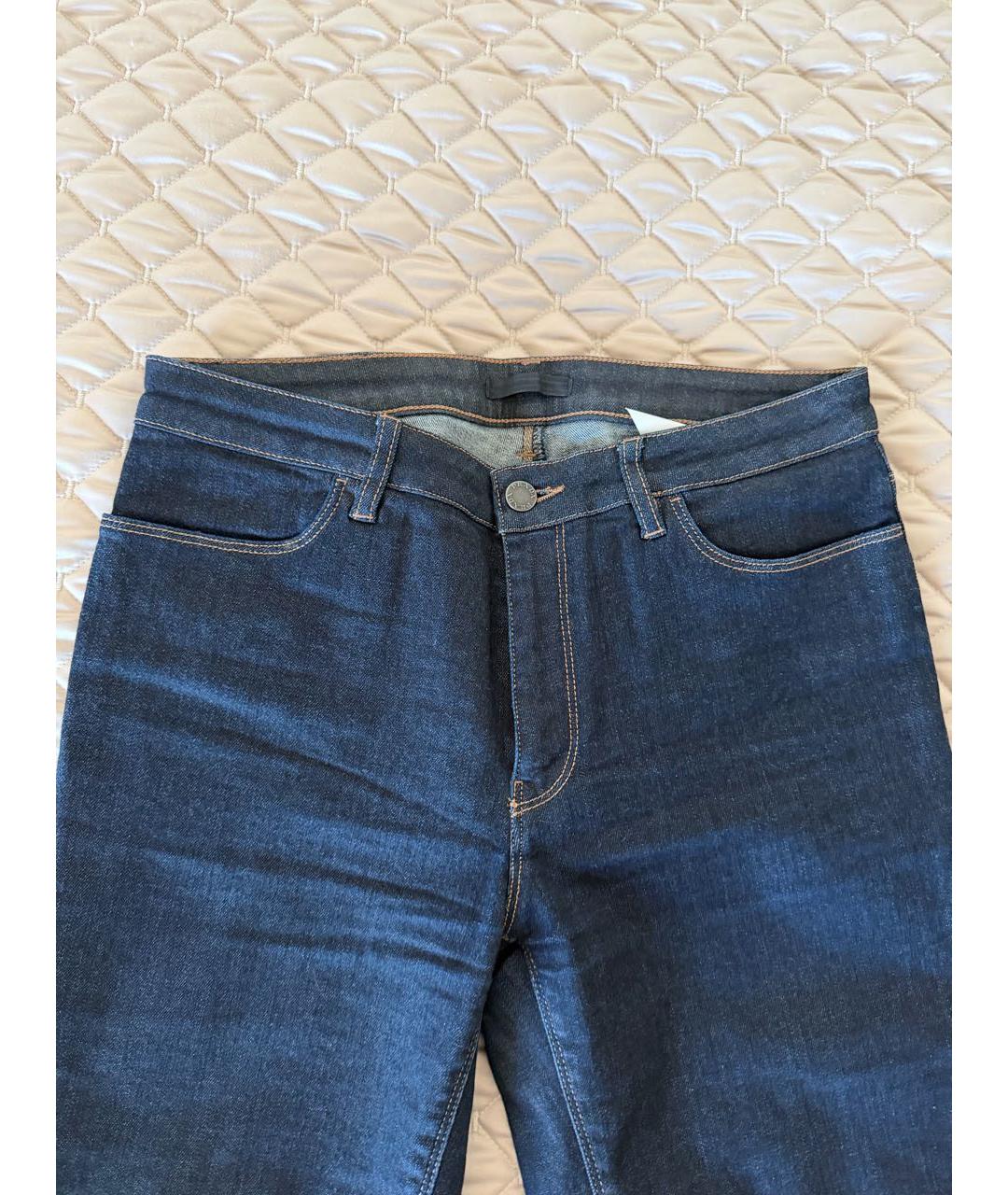 PRADA Темно-синие хлопковые прямые джинсы, фото 3