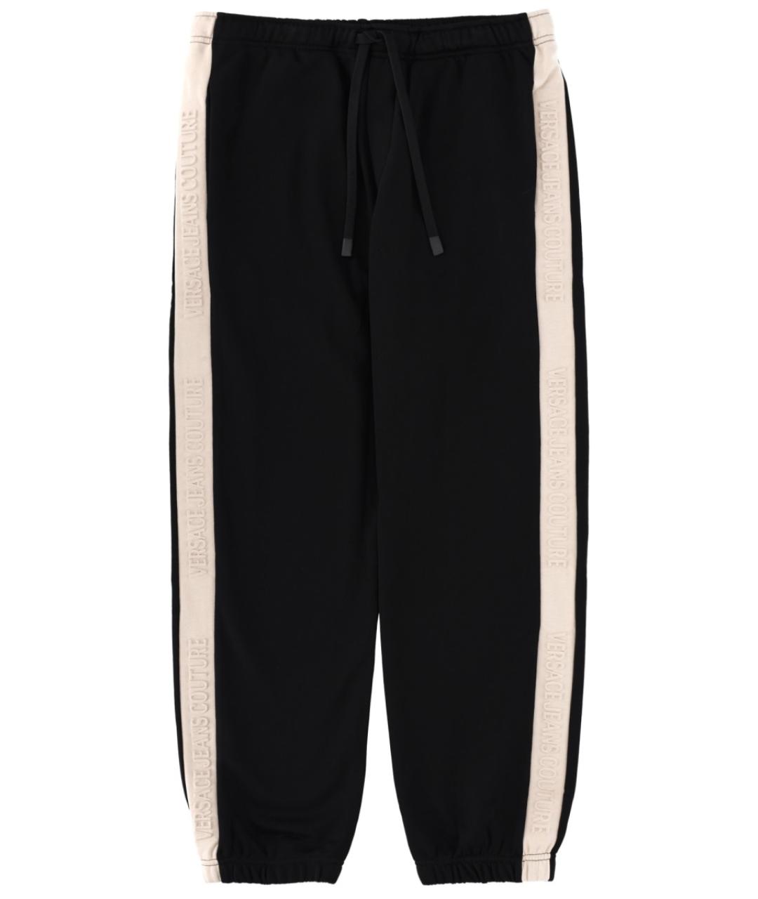 VERSACE JEANS COUTURE Черные хлопковые повседневные брюки, фото 1