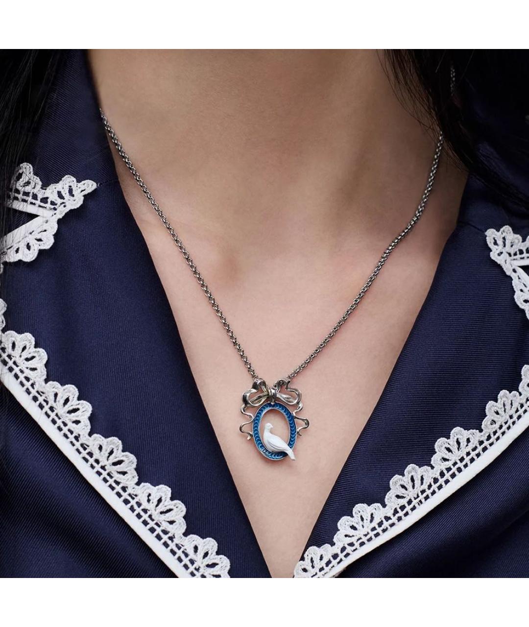 CHRISTIAN DIOR Серебряное колье, фото 2