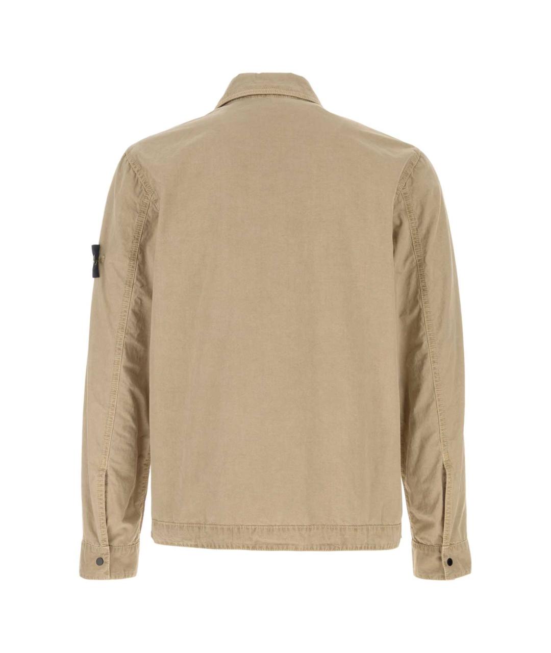 STONE ISLAND Бежевая хлопковая куртка, фото 2