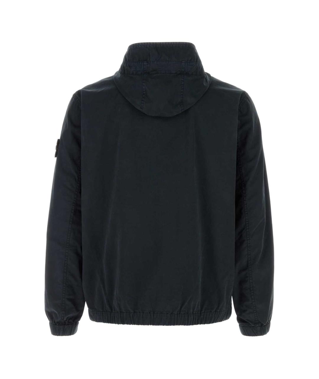STONE ISLAND Черная хлопковая куртка, фото 2