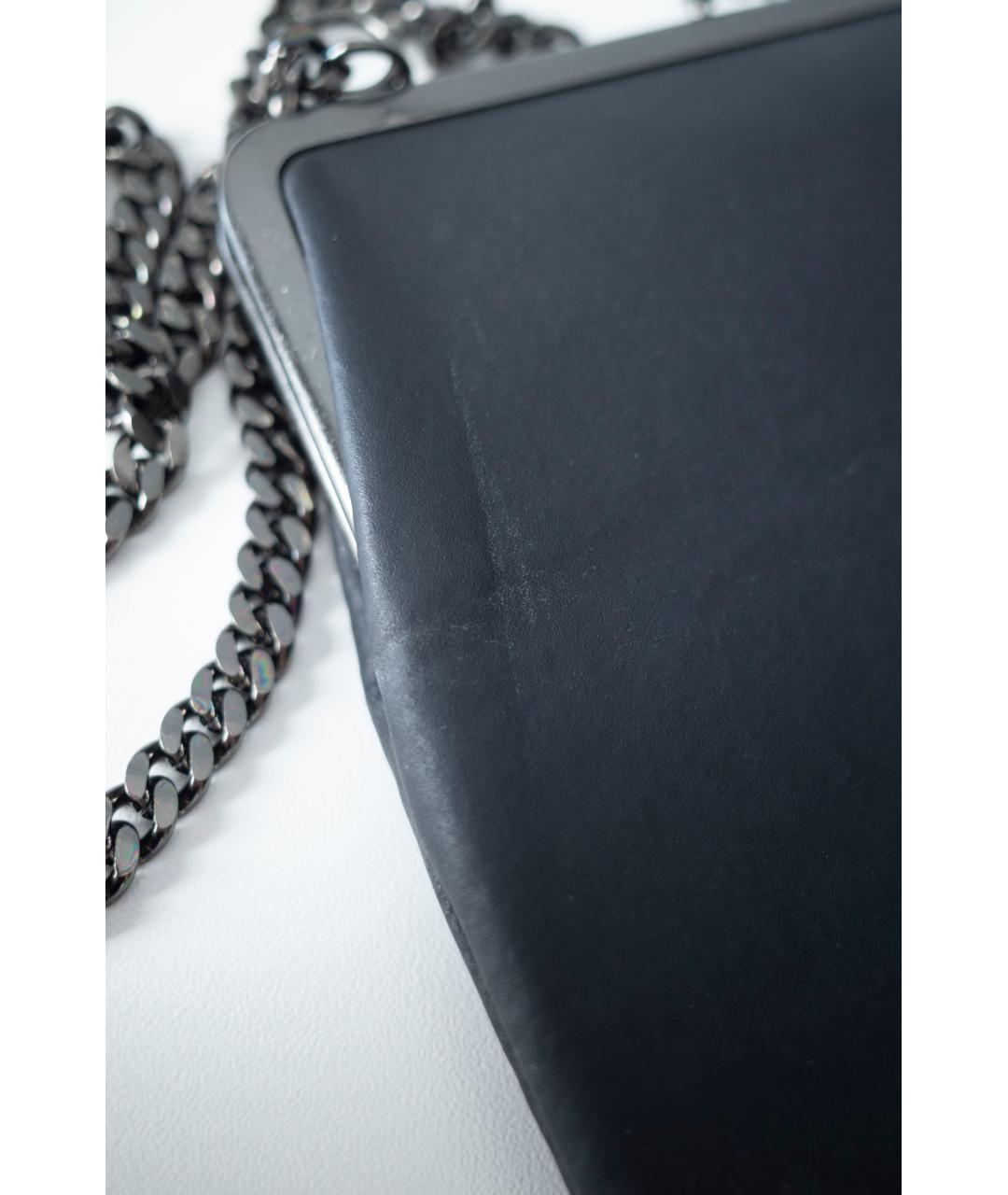 JEAN PAUL GAULTIER Черная кожаная сумка через плечо, фото 4