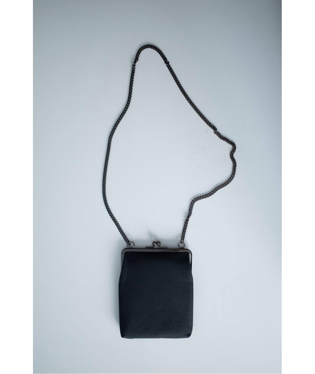 JEAN PAUL GAULTIER Черная кожаная сумка через плечо, фото 8