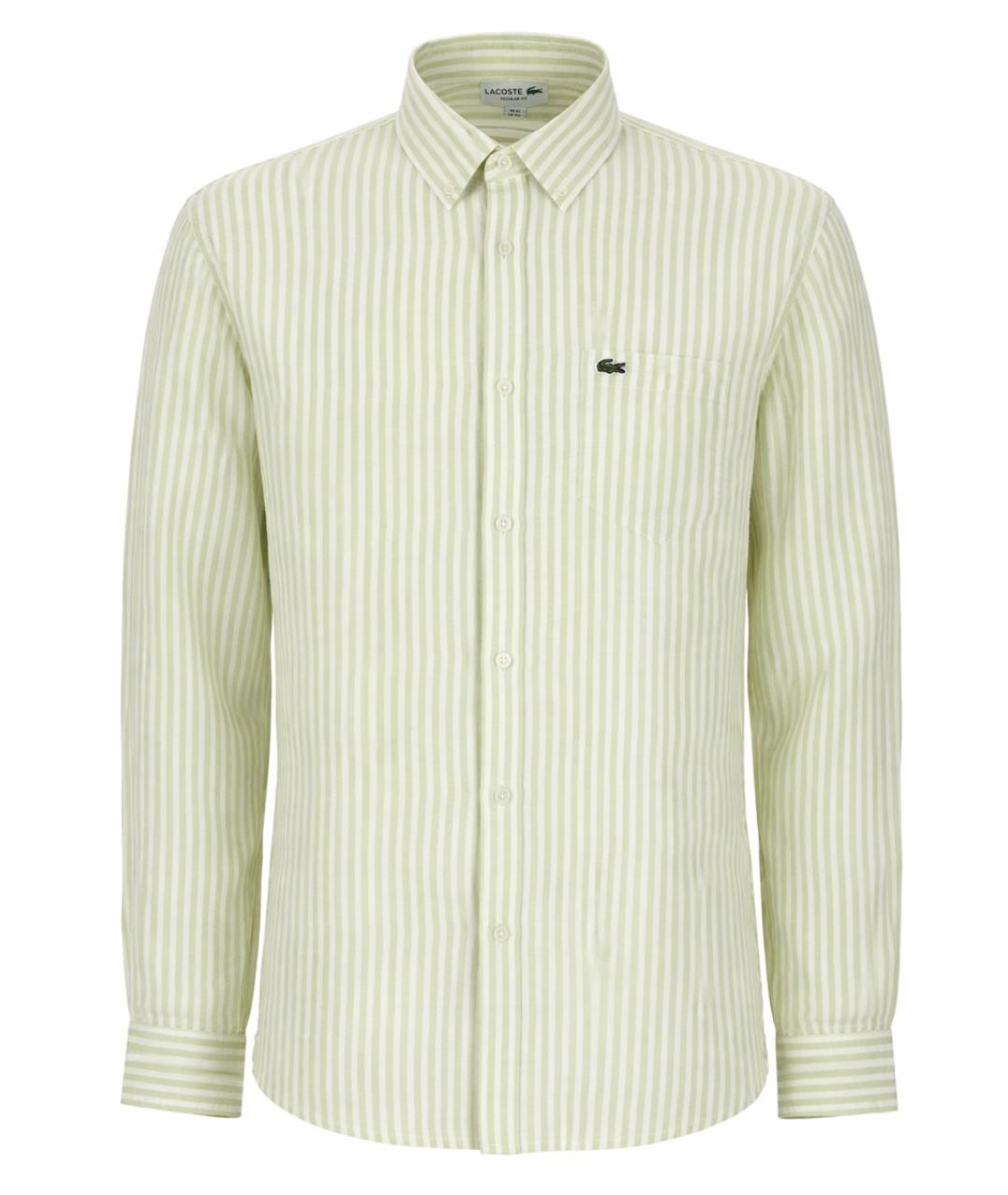 LACOSTE Зеленая хлопковая кэжуал рубашка, фото 1