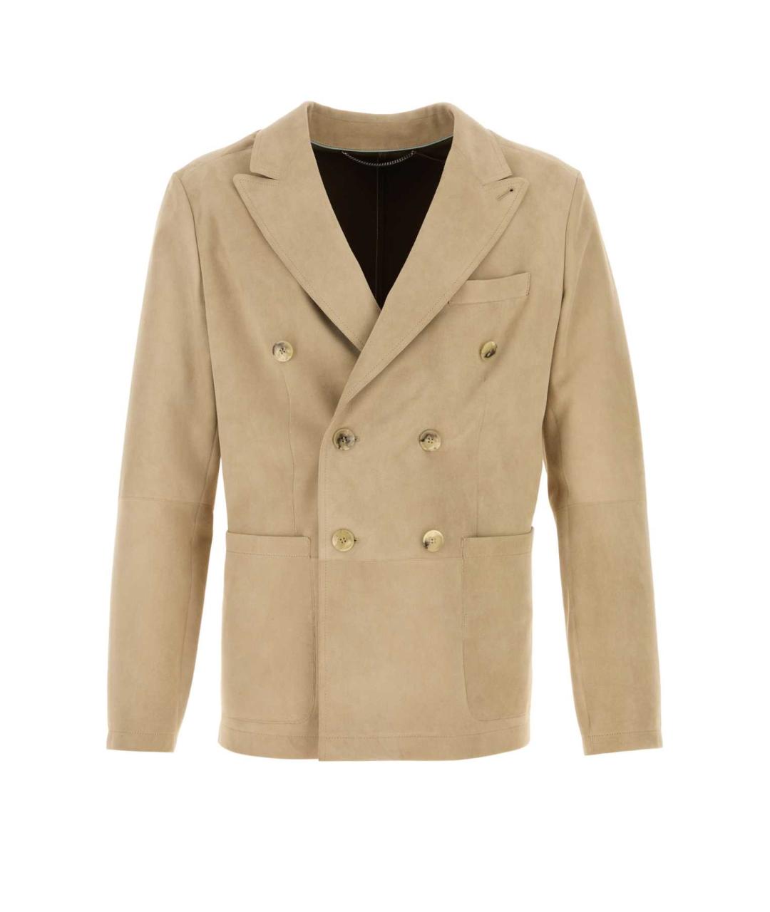 CANALI Бежевый замшевый пиджак, фото 1