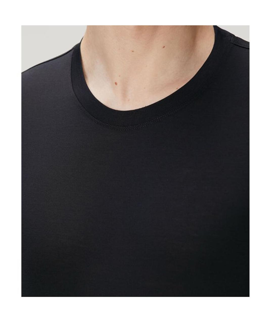 KITON Черная хлопковая футболка, фото 4