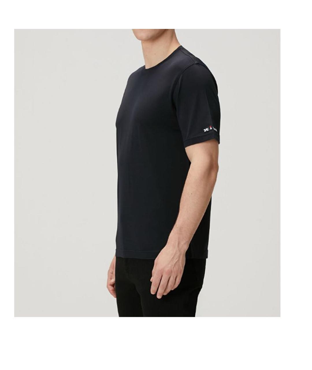 KITON Черная хлопковая футболка, фото 3