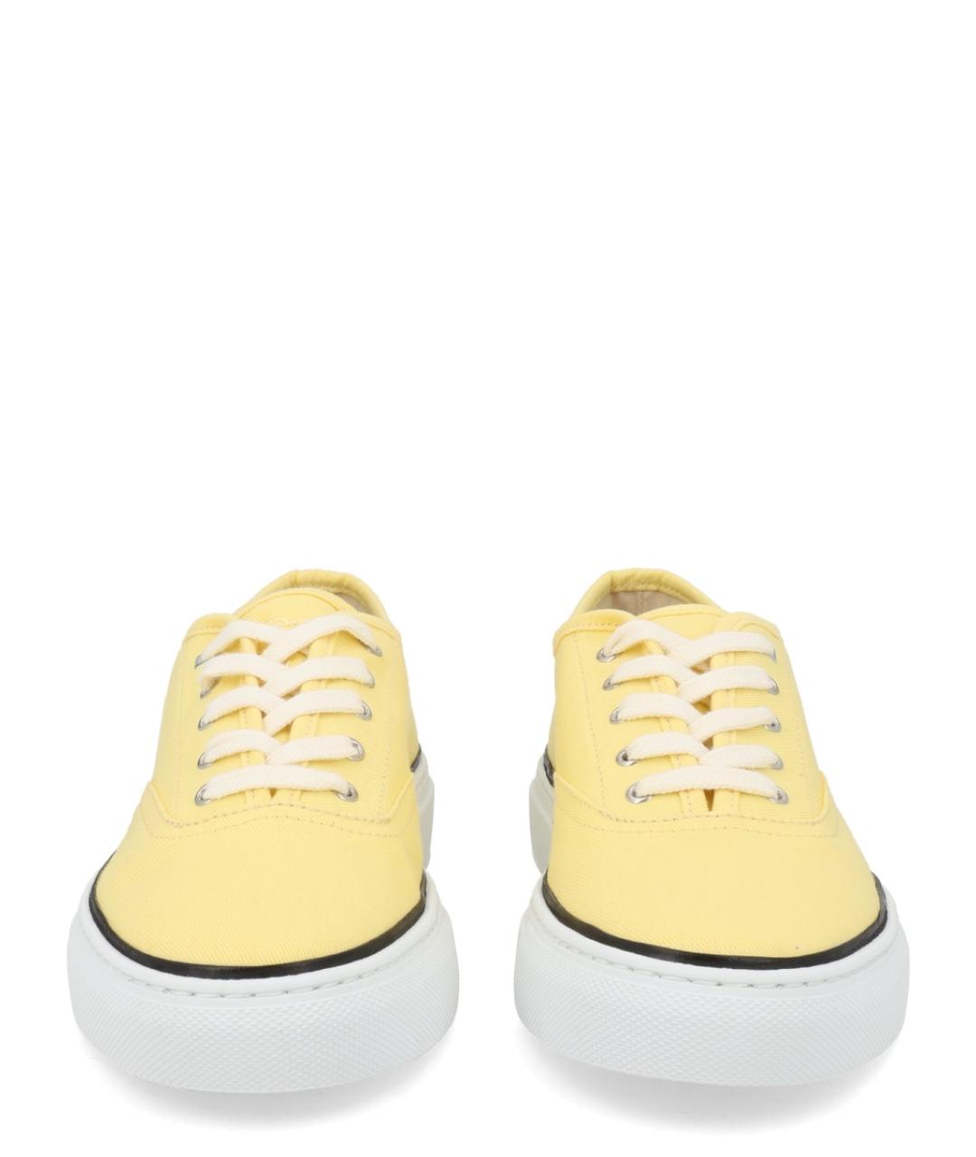 JACQUEMUS Желтые текстильные кеды, фото 3