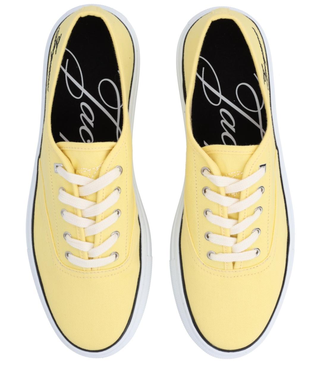 JACQUEMUS Желтые текстильные кеды, фото 5