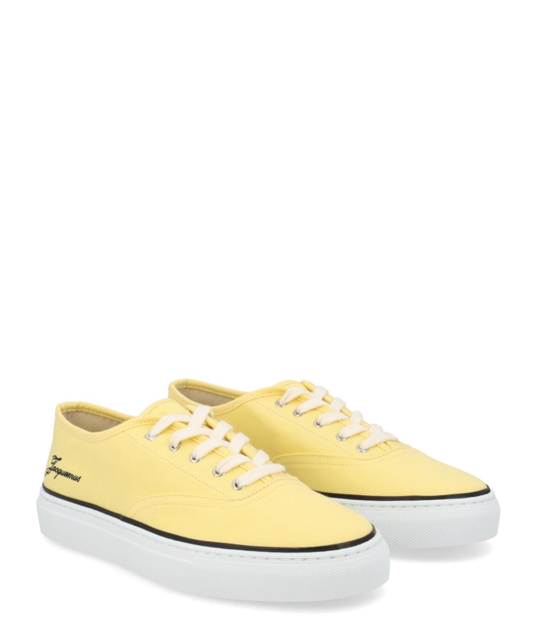 JACQUEMUS Желтые текстильные кеды, фото 2