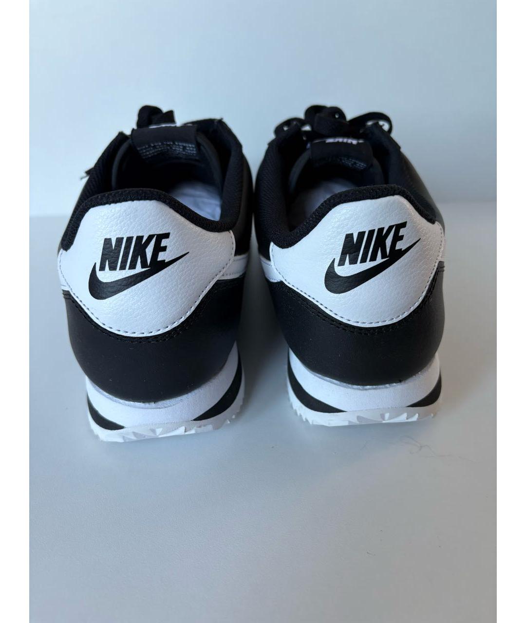 NIKE Черные кожаные низкие кроссовки / кеды, фото 4