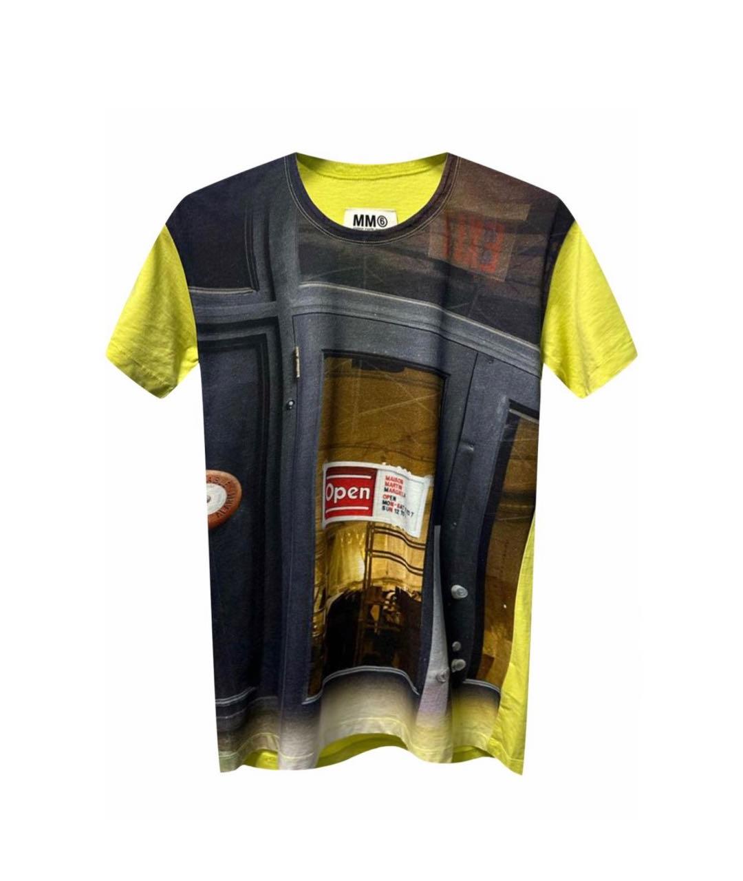 MAISON MARGIELA Желтая синтетическая футболка, фото 5