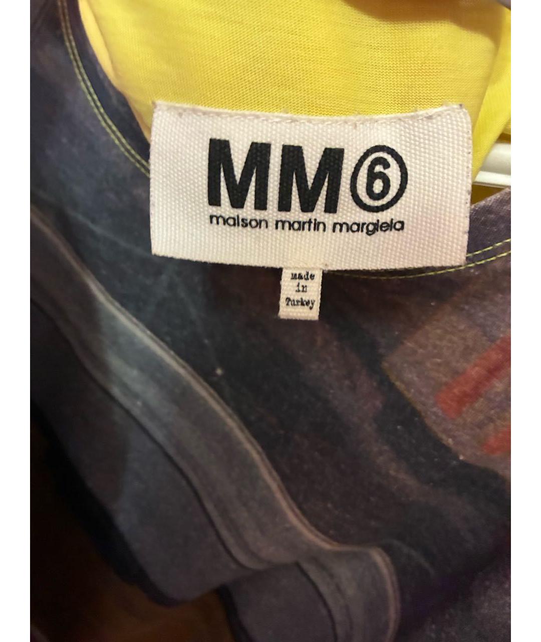 MAISON MARGIELA Желтая синтетическая футболка, фото 2