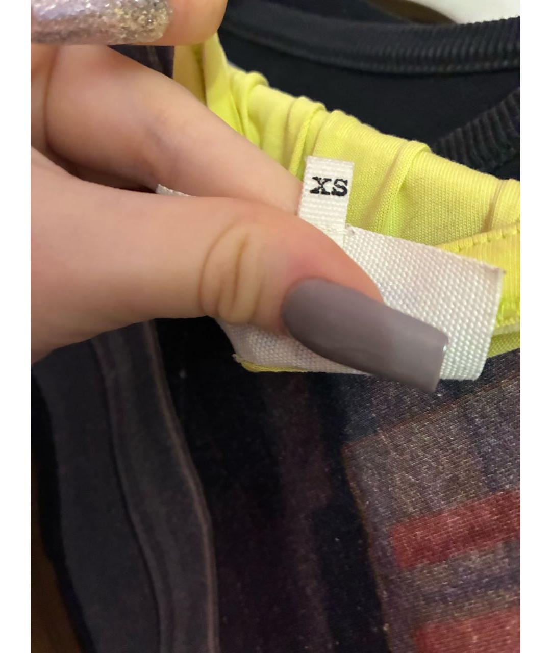 MAISON MARGIELA Желтая синтетическая футболка, фото 3