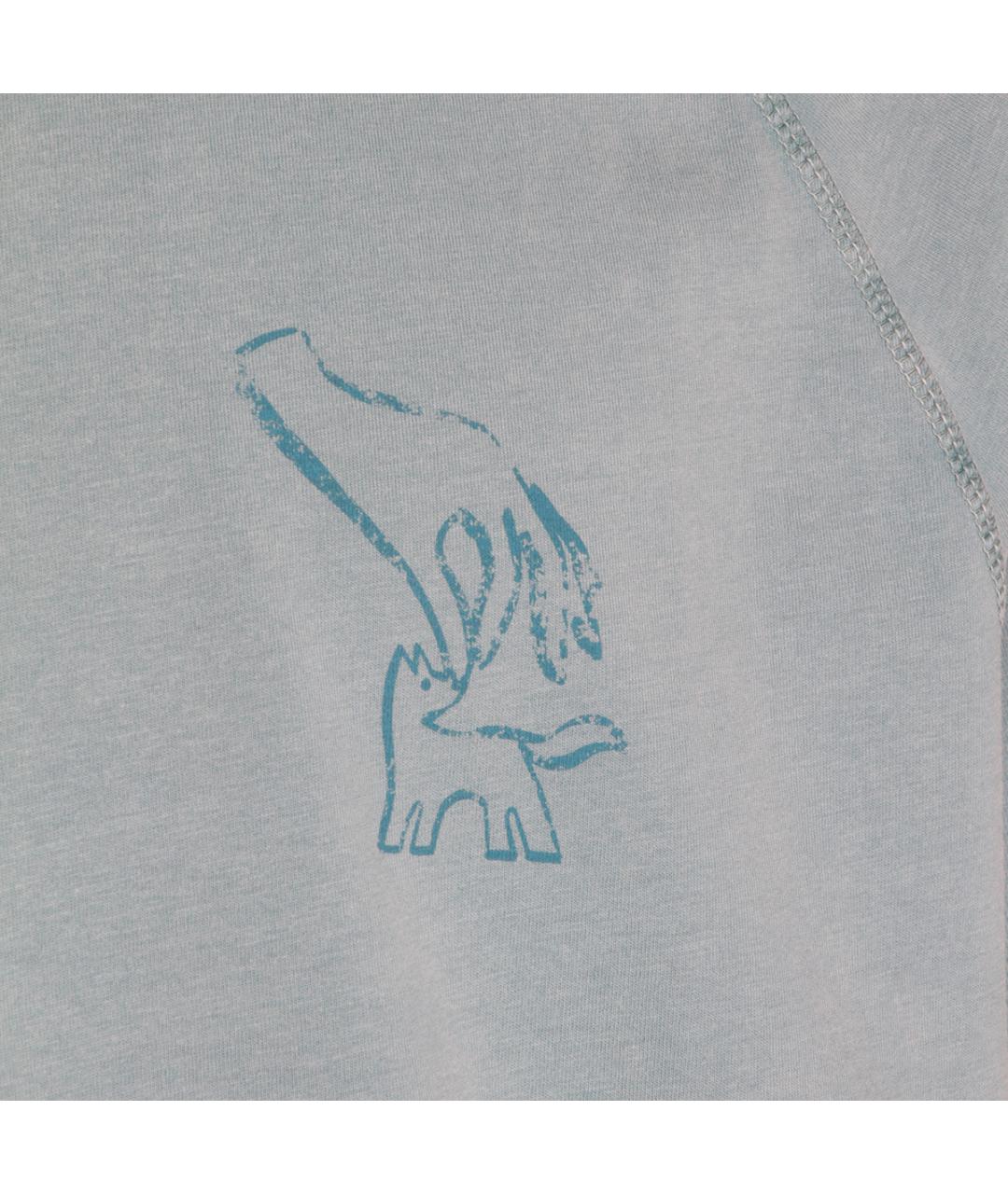 MAISON KITSUNE Синяя хлопковая футболка, фото 3