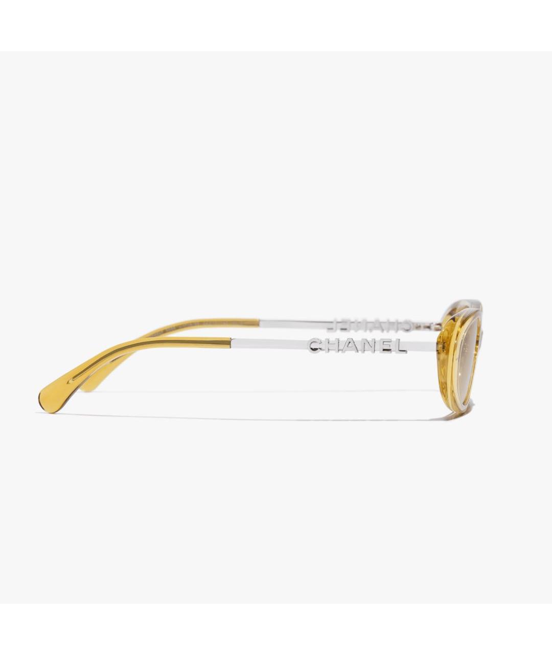 CHANEL Желтые солнцезащитные очки, фото 3
