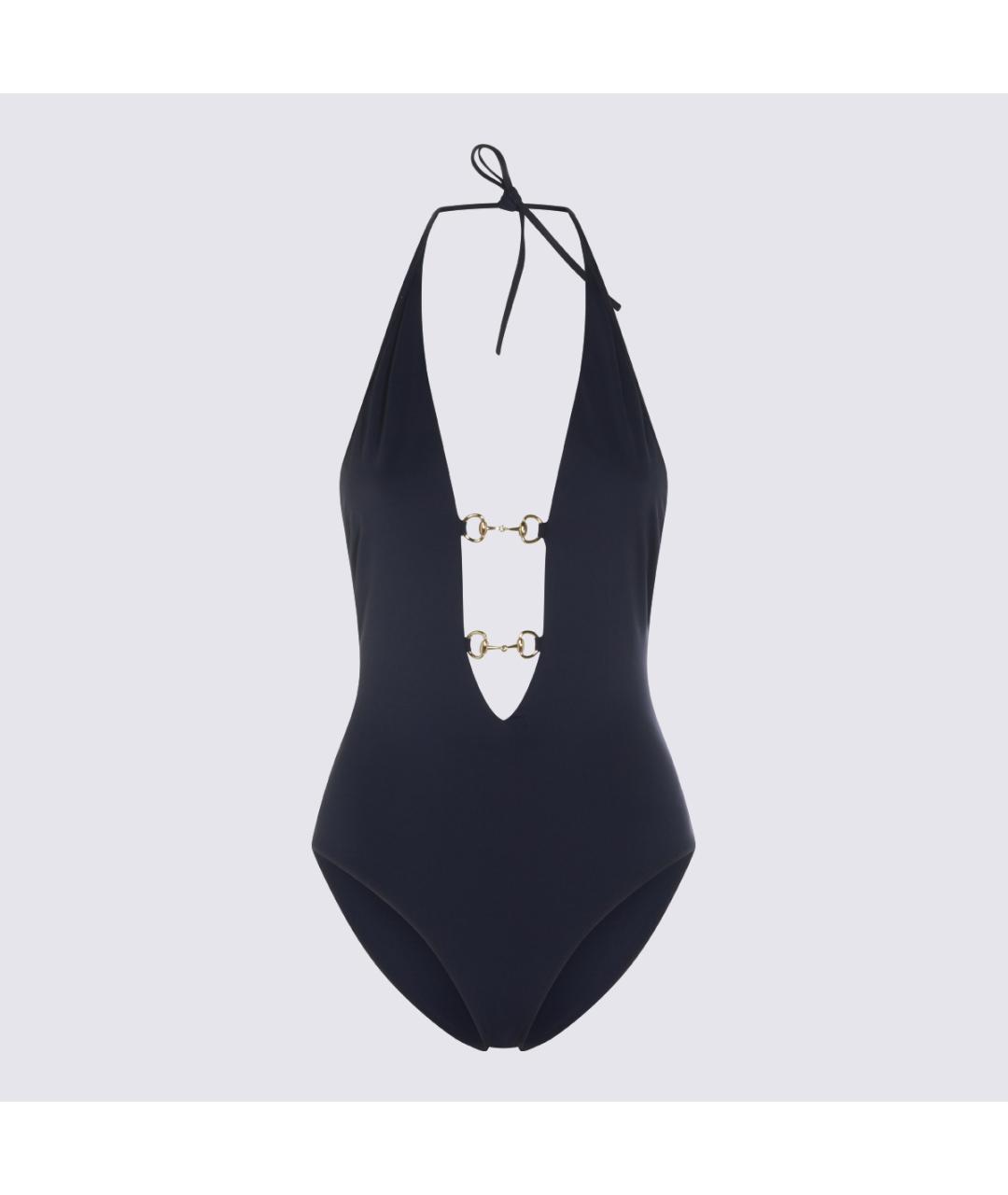 GUCCI Темно-синий полиамидовый купальник, фото 4