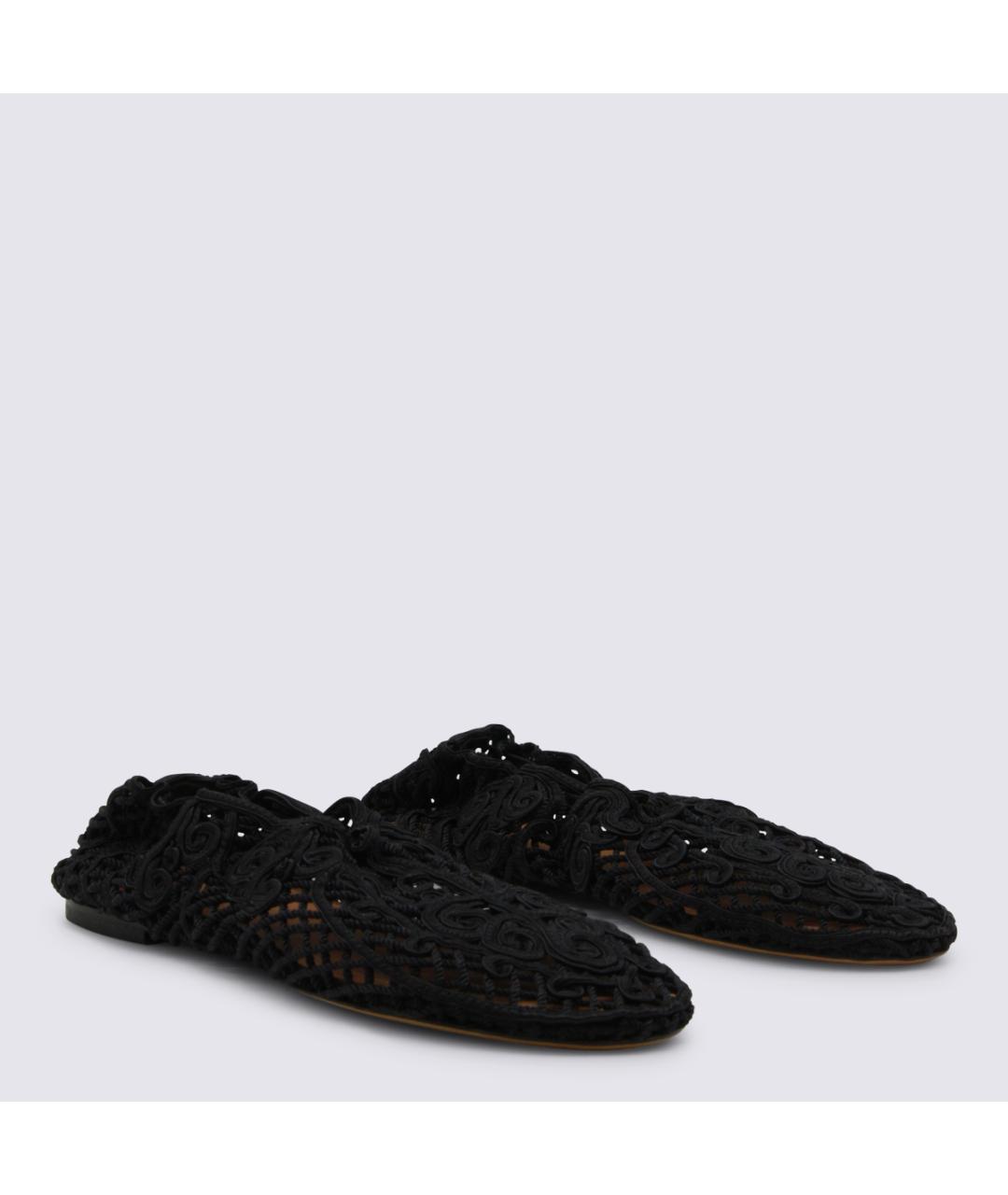 Odissì Черные текстильные балетки, фото 2