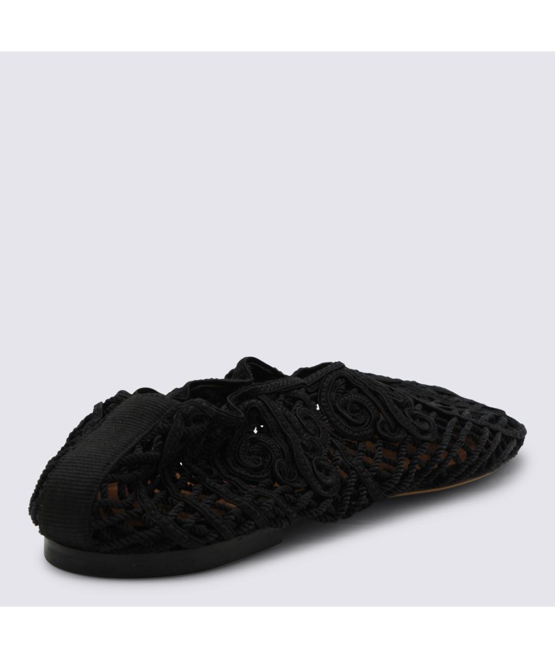 Odissì Черные текстильные балетки, фото 3