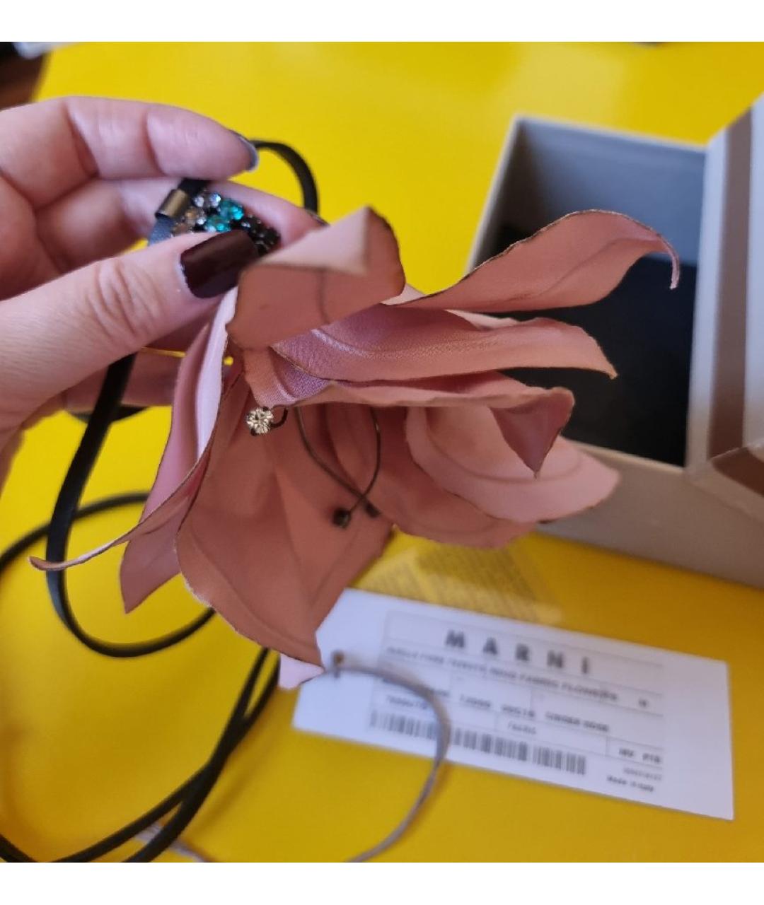 MARNI Розовая кожаная подвеска, фото 7