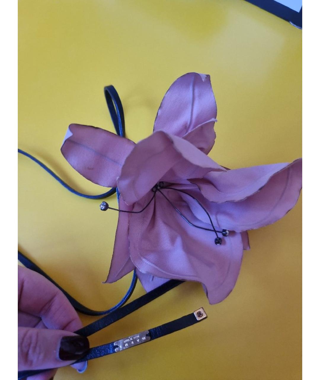 MARNI Розовая кожаная подвеска, фото 3