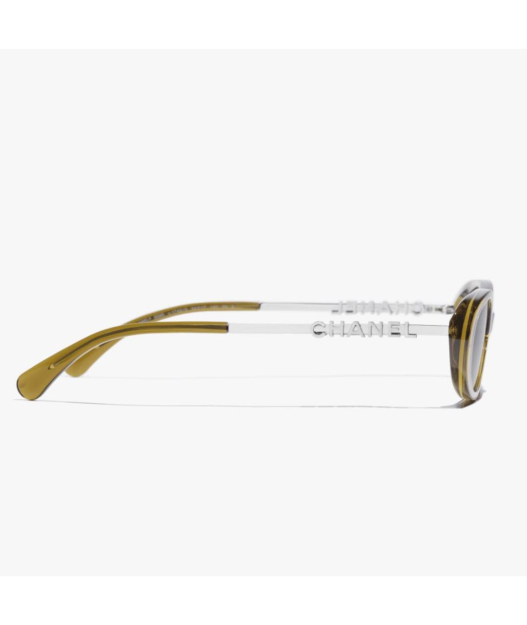 CHANEL Хаки солнцезащитные очки, фото 3