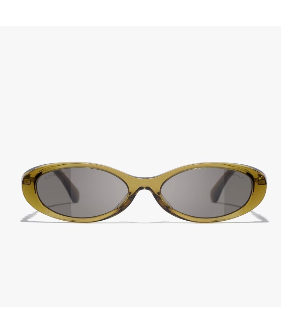 CHANEL Хаки солнцезащитные очки, фото 2