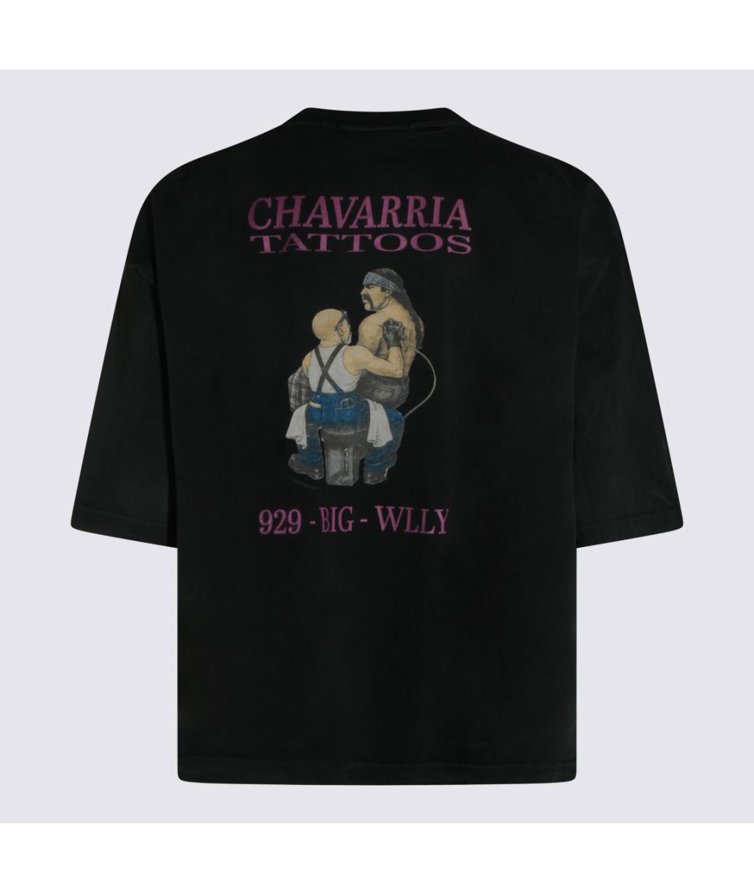 WILLY CHAVARRIA Черная хлопковая футболка, фото 2