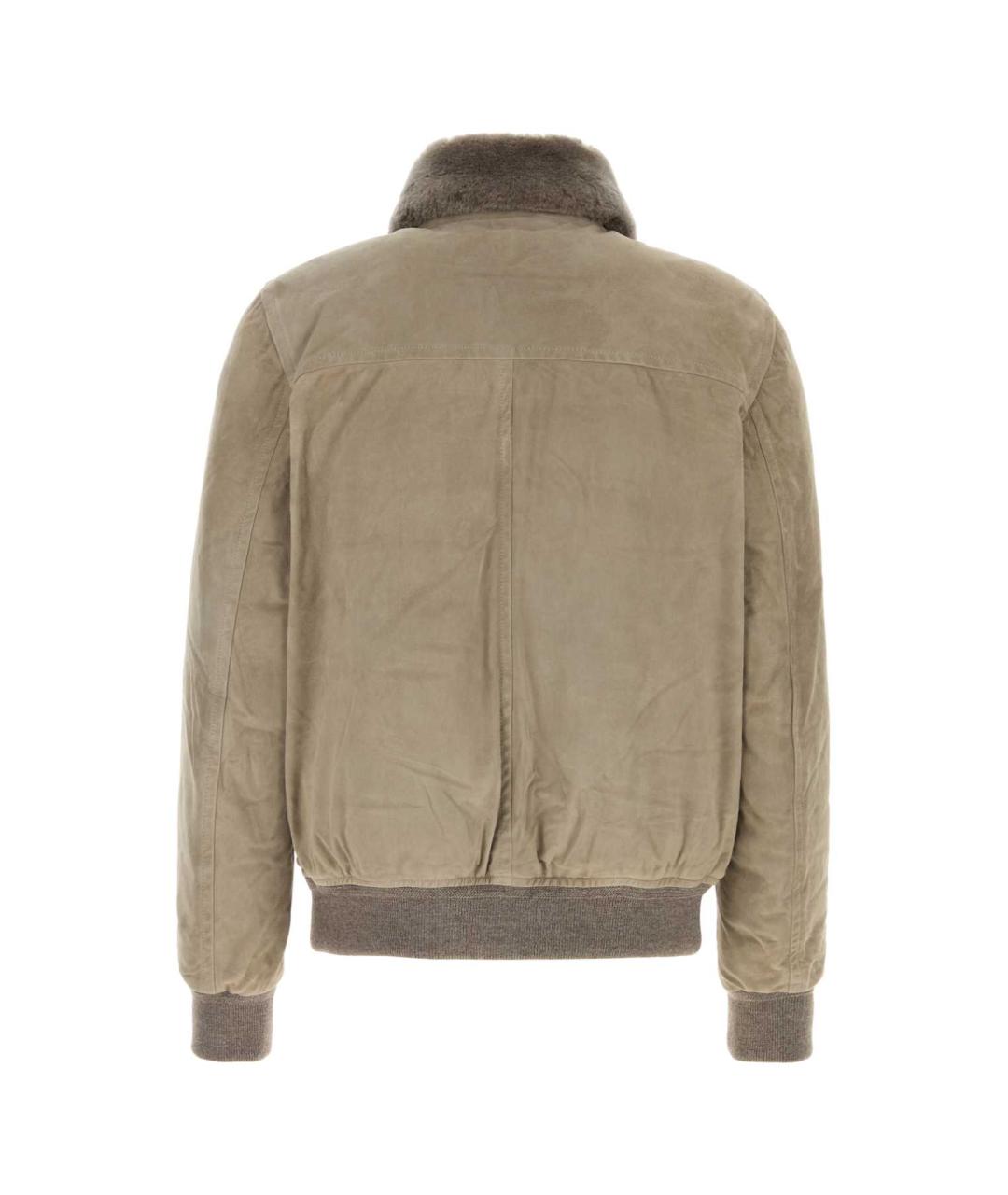 MOORER Бежевая замшевая куртка, фото 2