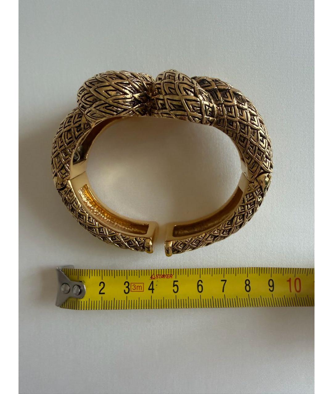 ROBERTO CAVALLI Золотой металлический браслет, фото 2