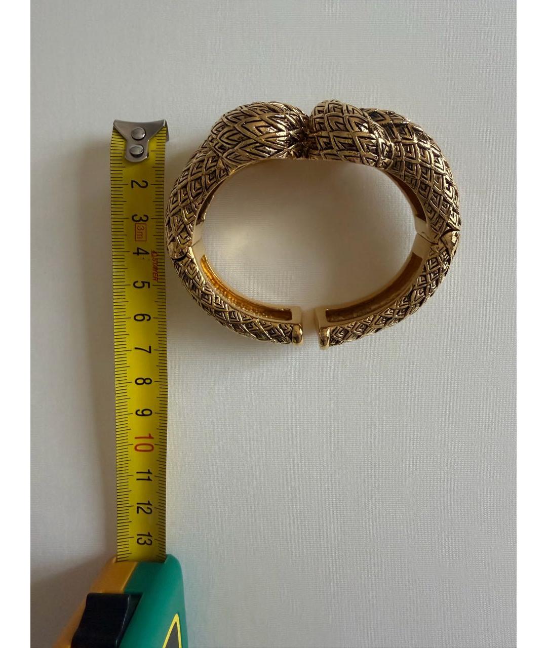 ROBERTO CAVALLI Золотой металлический браслет, фото 3