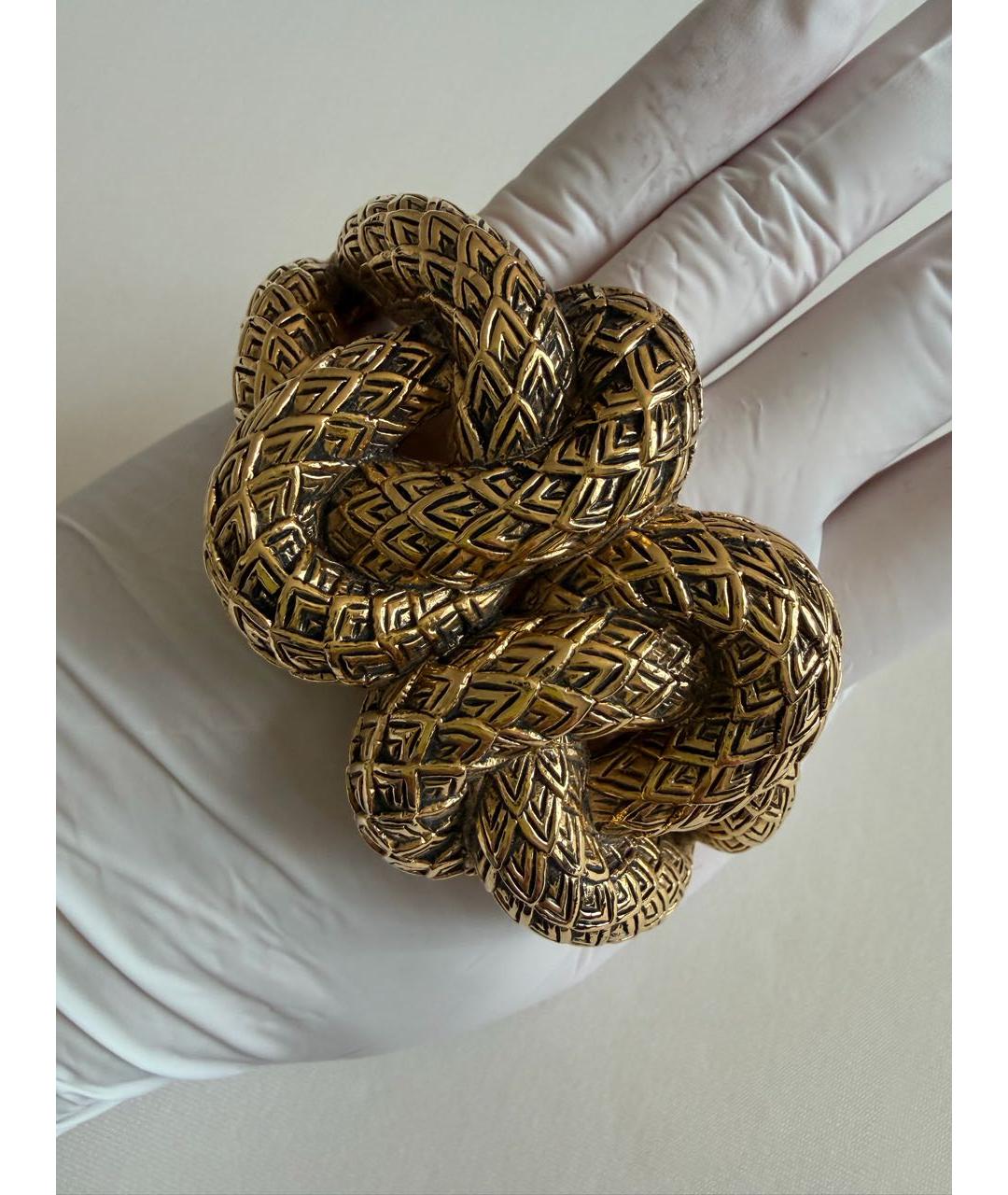 ROBERTO CAVALLI Золотой металлический браслет, фото 8