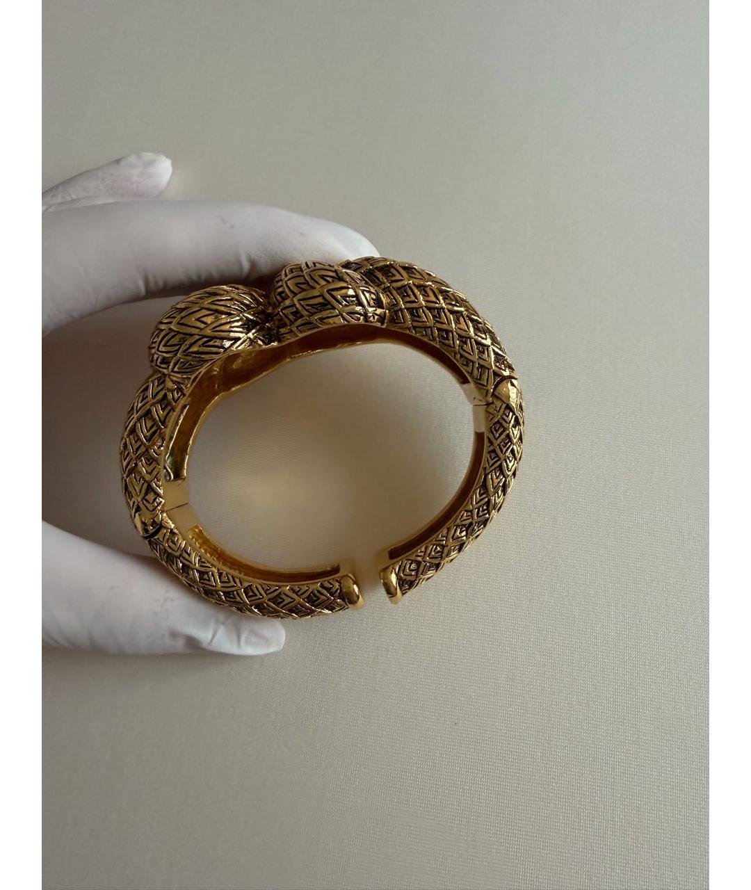 ROBERTO CAVALLI Золотой металлический браслет, фото 5