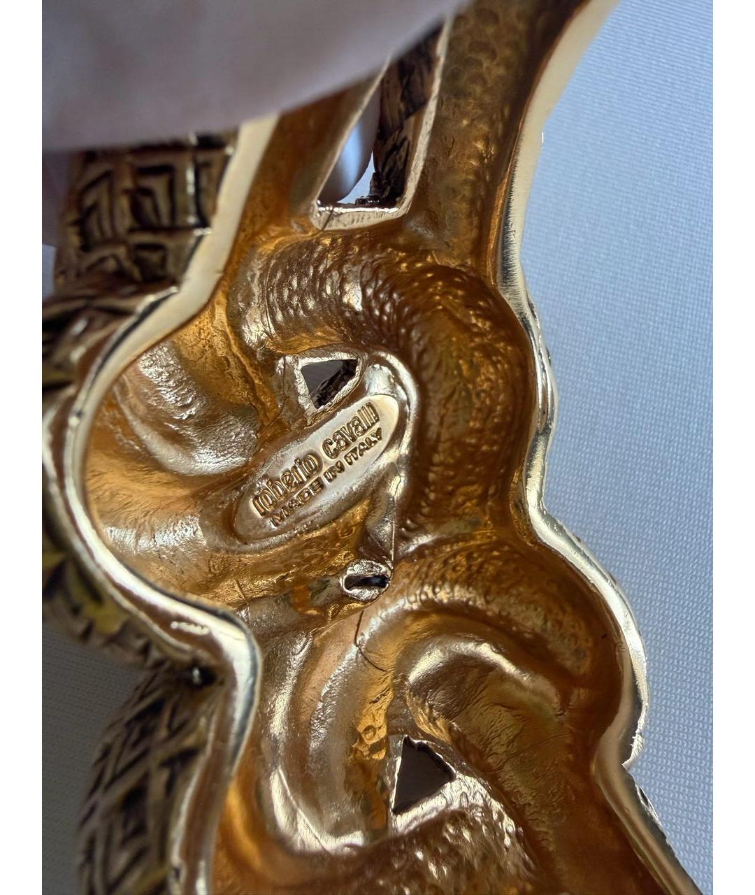 ROBERTO CAVALLI Золотой металлический браслет, фото 4