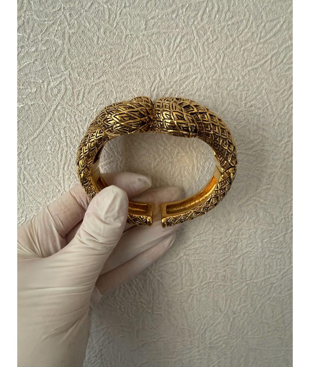 ROBERTO CAVALLI Золотой металлический браслет, фото 7