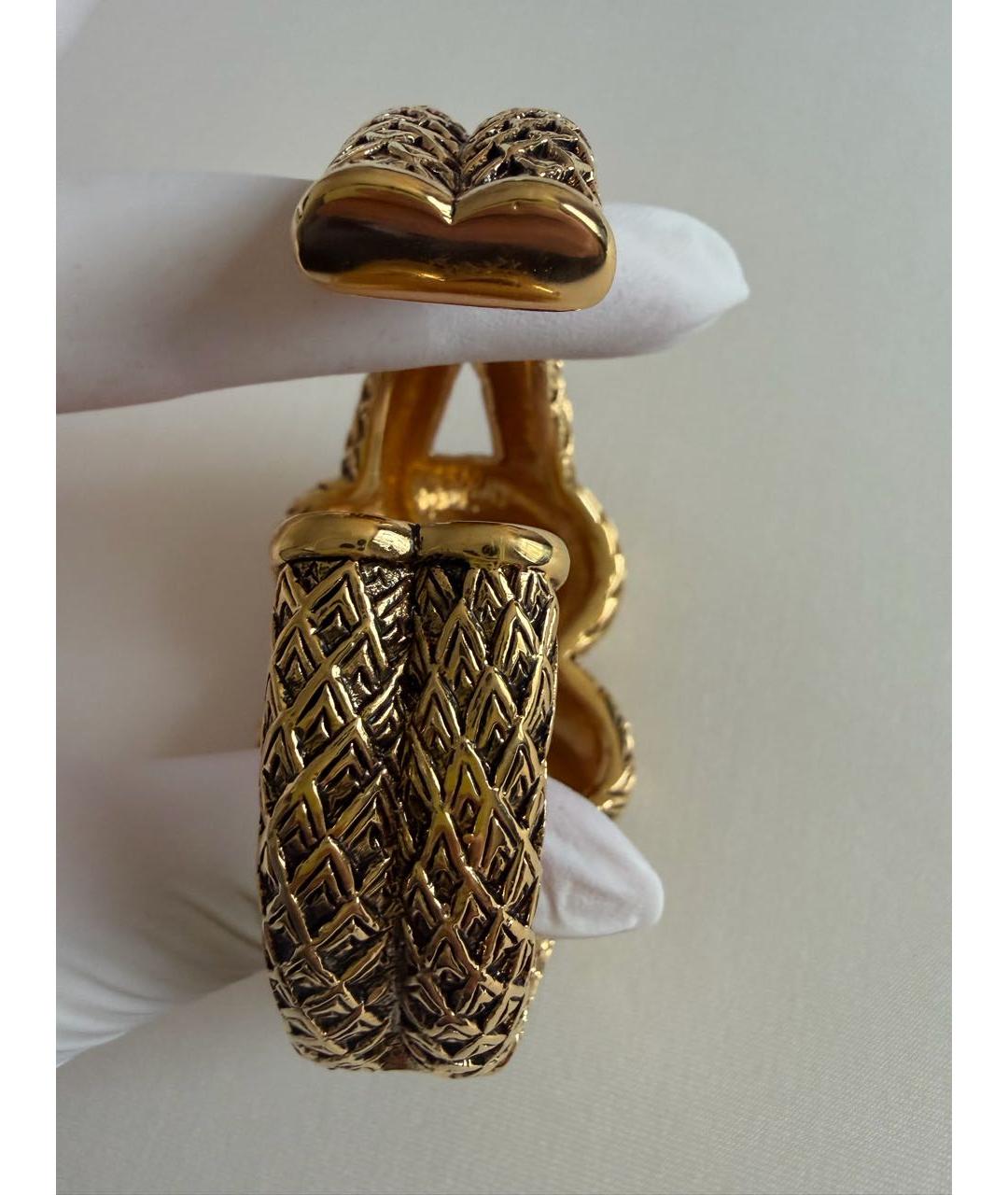 ROBERTO CAVALLI Золотой металлический браслет, фото 6