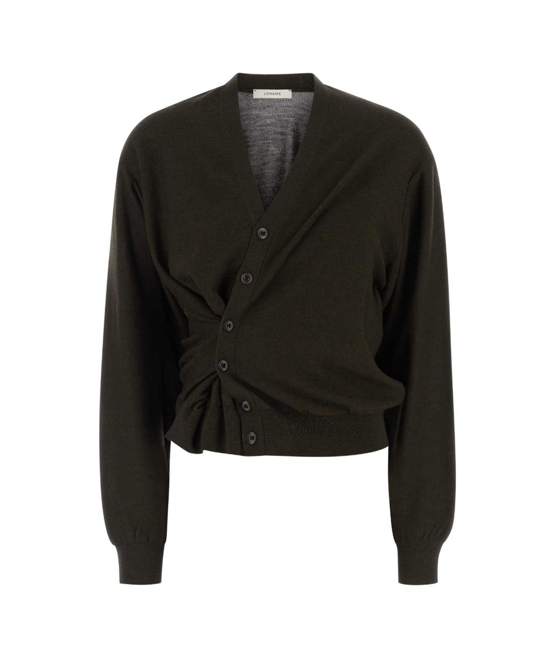 LEMAIRE Коричневый шерстяной кардиган, фото 1