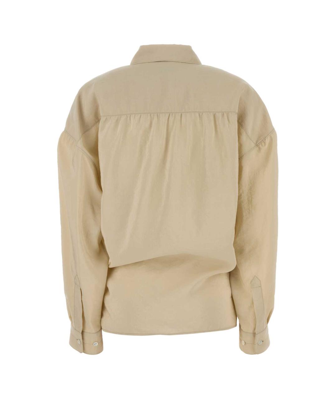 LEMAIRE Бежевая шелковая рубашка, фото 2