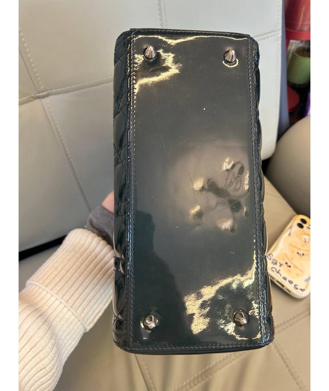 CHRISTIAN DIOR Сумка с короткими ручками из лакированной кожи, фото 4