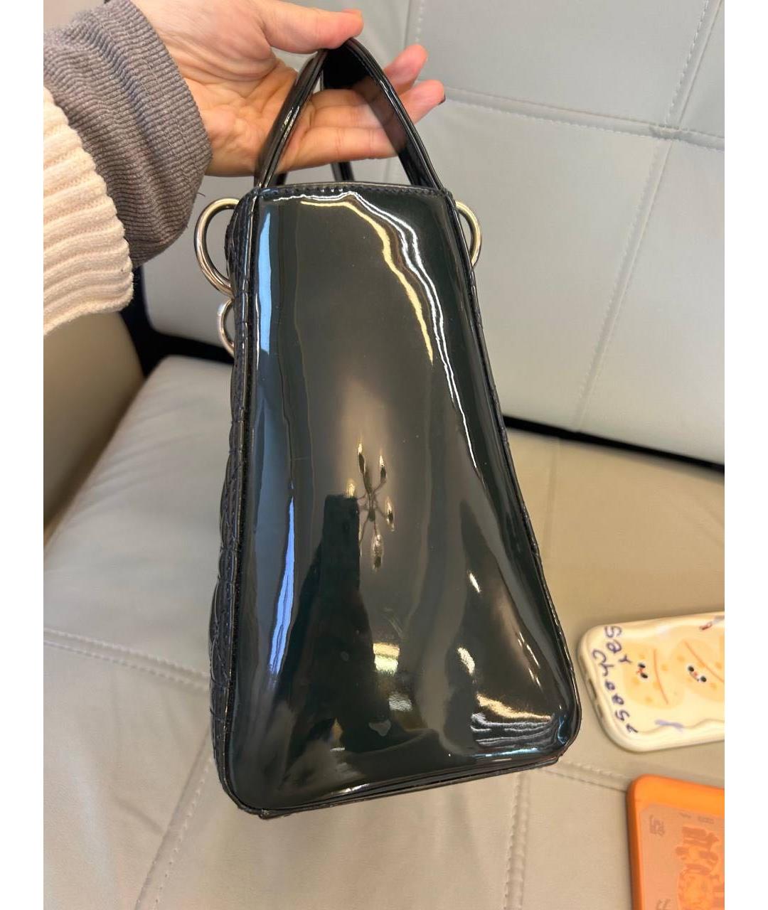 CHRISTIAN DIOR Сумка с короткими ручками из лакированной кожи, фото 3