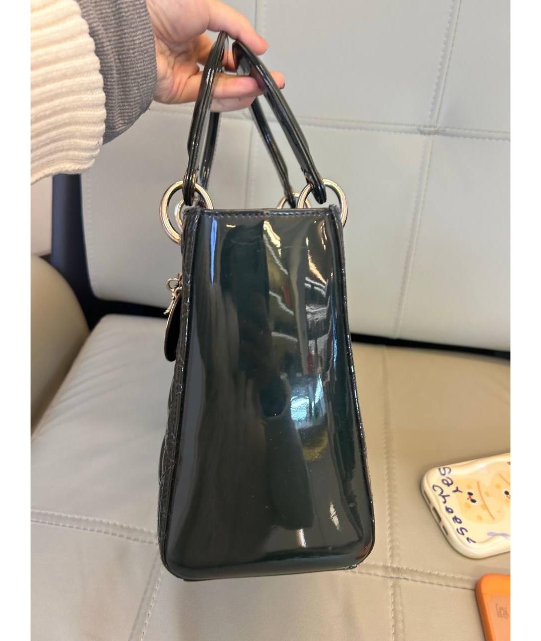 CHRISTIAN DIOR Сумка с короткими ручками из лакированной кожи, фото 2