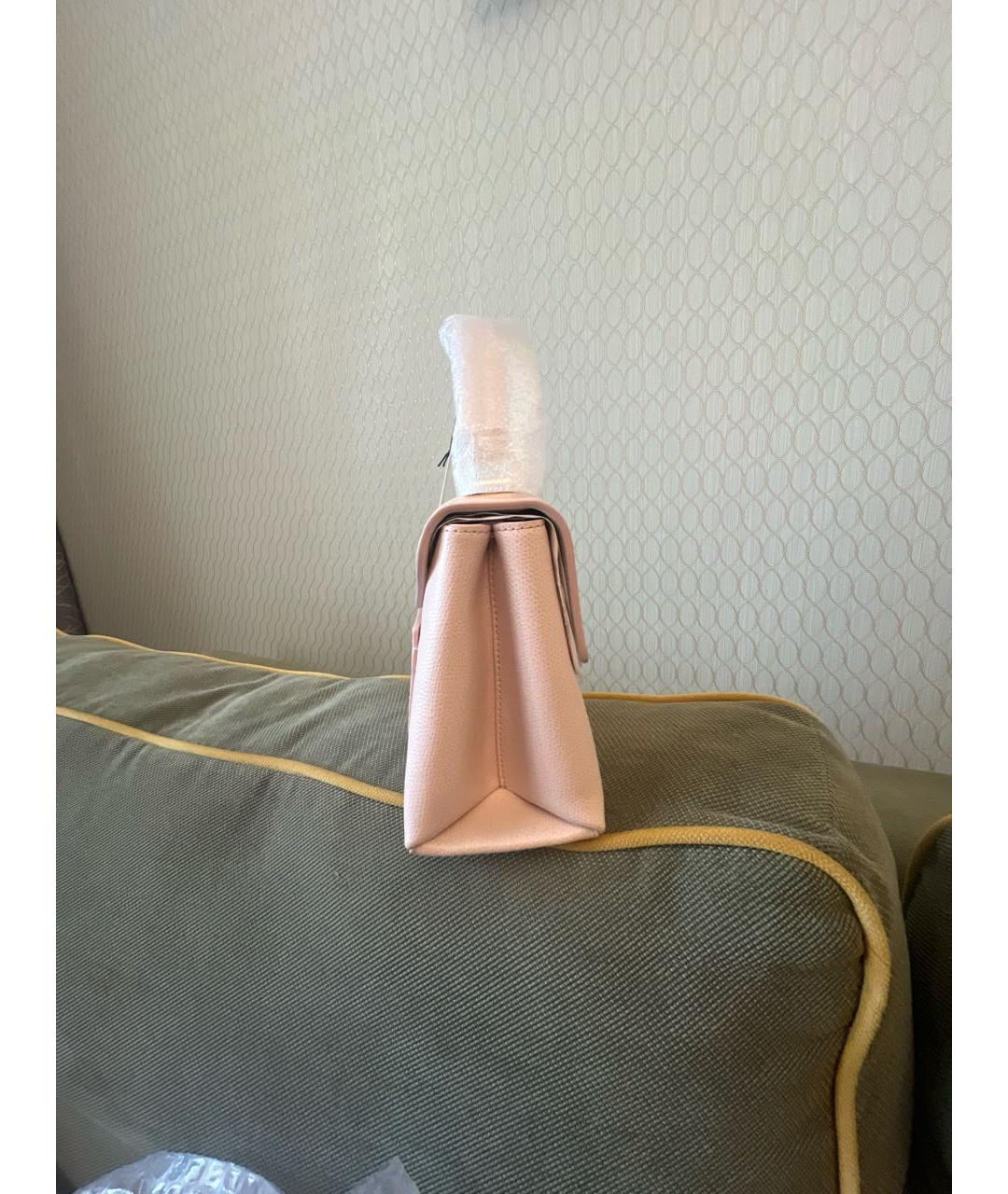 FURLA Розовая кожаная сумка с короткими ручками, фото 3