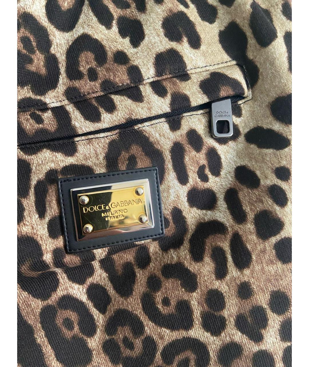 DOLCE&GABBANA Мульти хлопко-эластановые повседневные брюки, фото 4