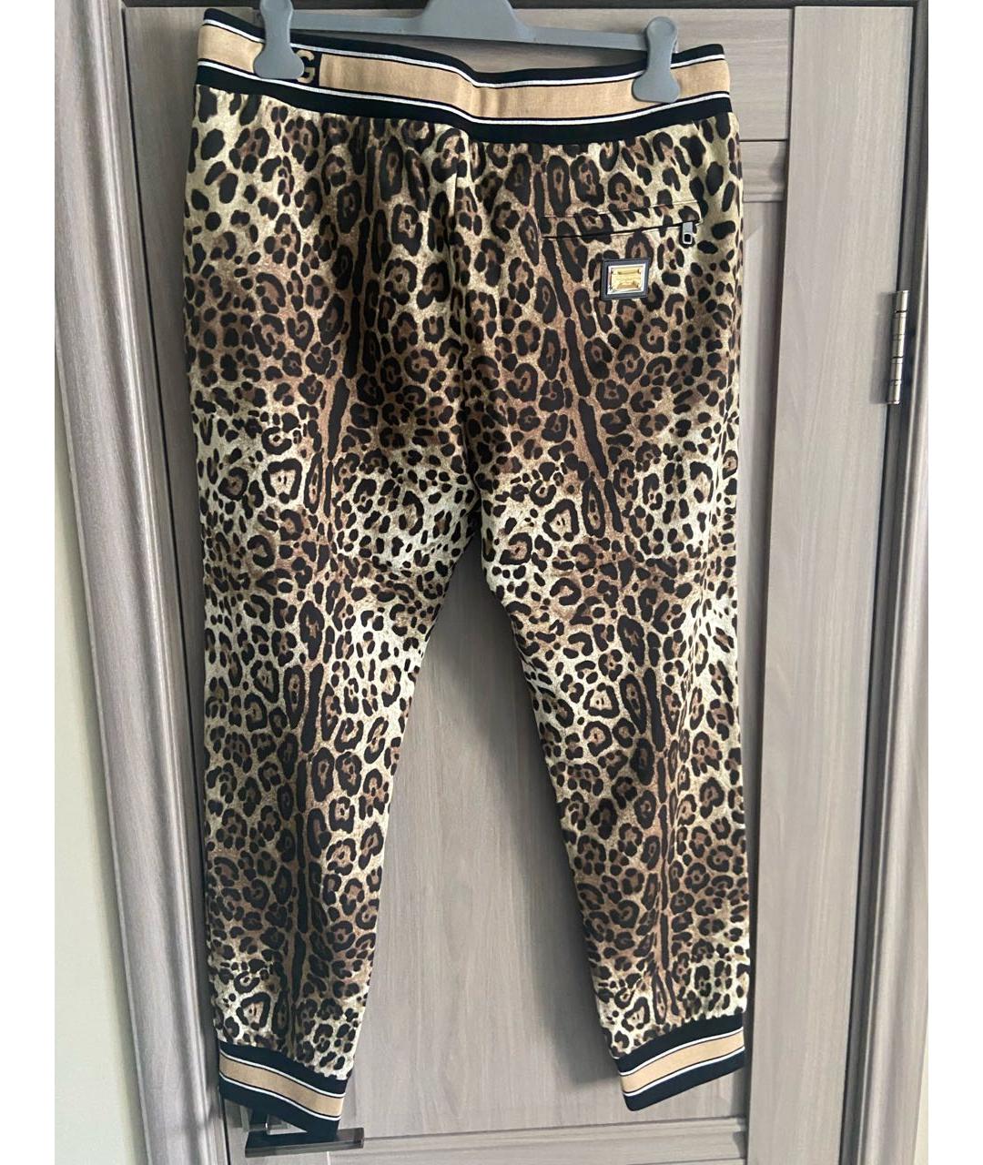 DOLCE&GABBANA Мульти хлопко-эластановые повседневные брюки, фото 3